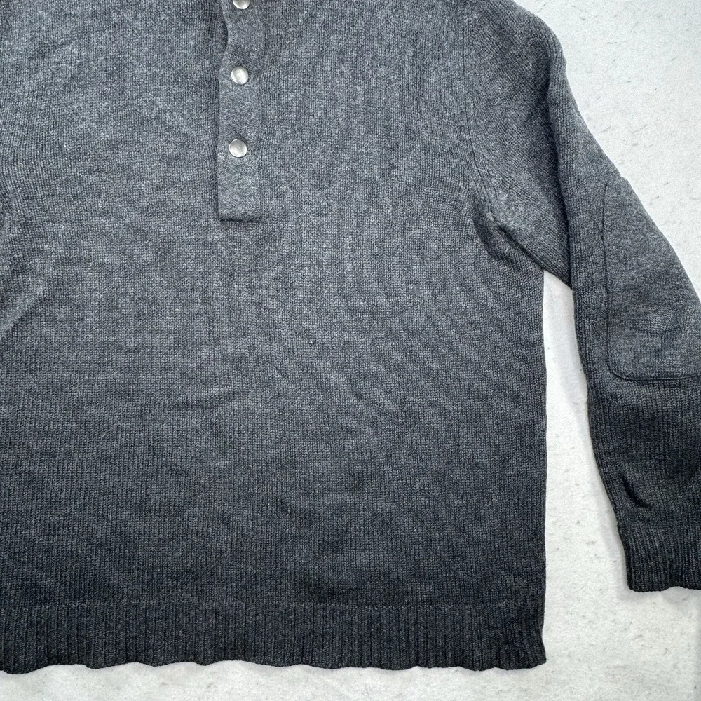 Banana Republic Lambswool Cashmere Knit Henley Pullover Sweater‎ Men's Sz Large